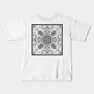 Black Ornate Kids T-Shirt